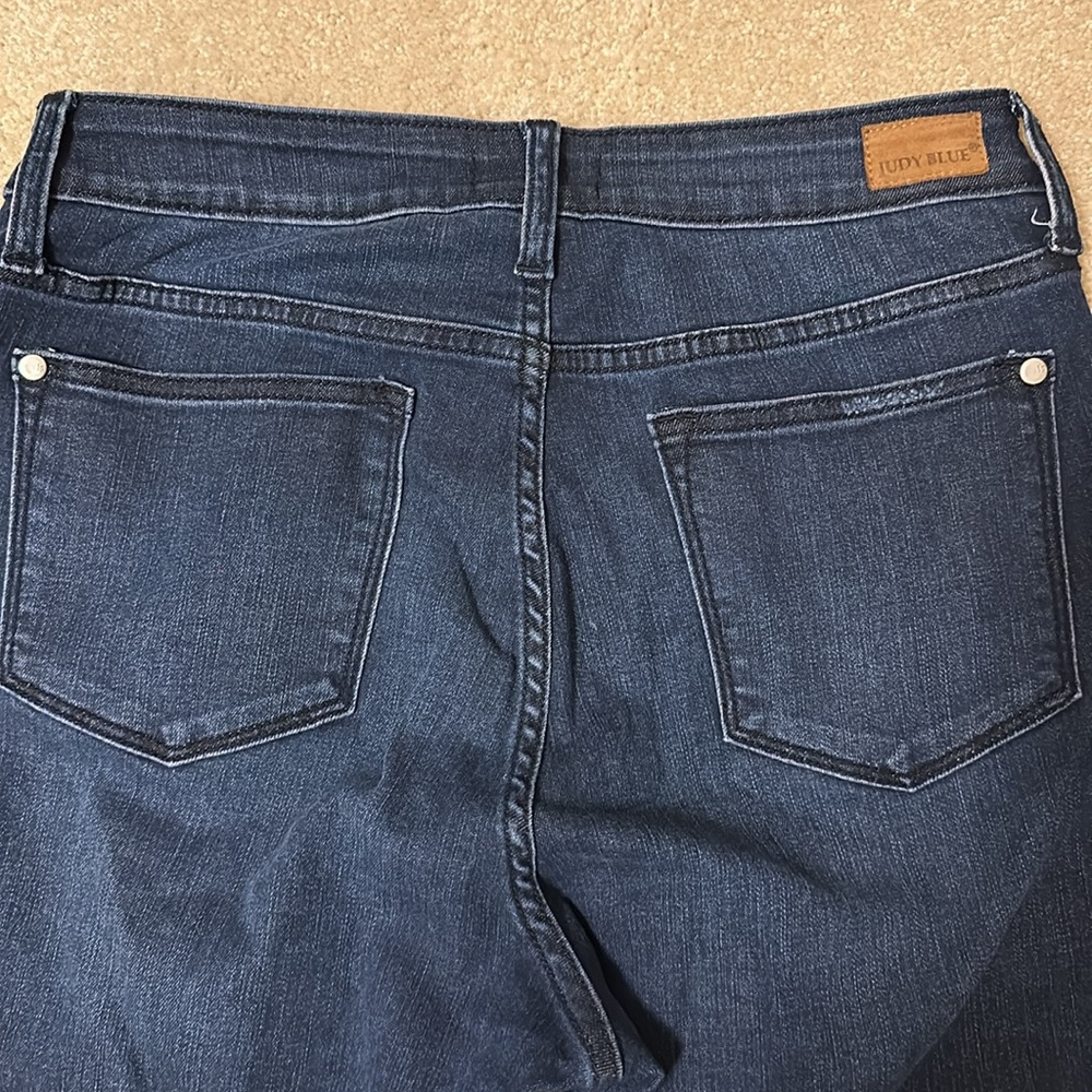 Vintage Judy Blue Style #JB8114DK dark blue jeans 7” cuff size 9/29 boyfriend - Picture 8 of 13